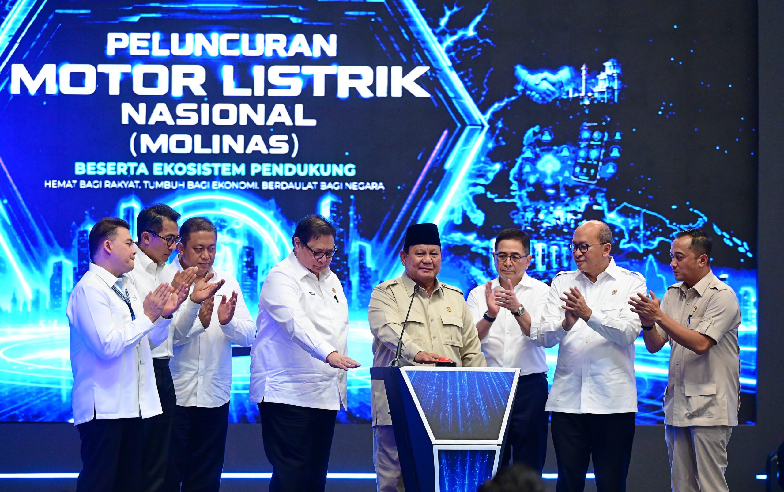 Panglima TNI Hadiri Peluncurkan Motor Listrik Nasional oleh Presiden RI
