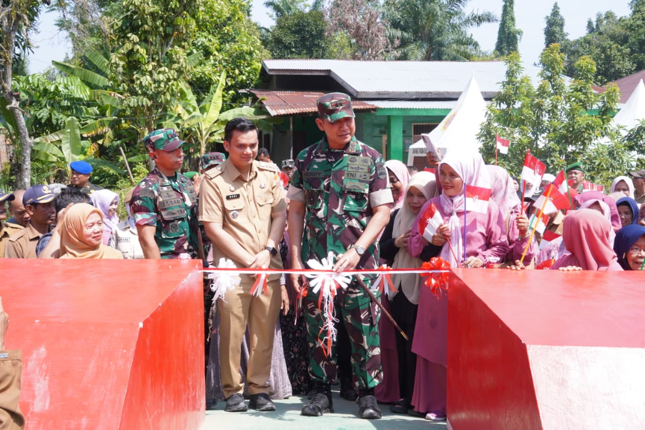 Buka Akses Warga, Pangdam I/BB Resmikan Jembatan Perintis Tumpatan Nibung