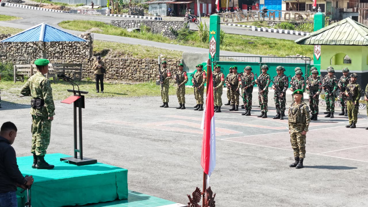HUT Ke-81 TNI Tahun 2026, Kodim 1714/Puncak Jaya Gelar Upacara, Dipererat Kebersamaan TNI dan Kepolisian